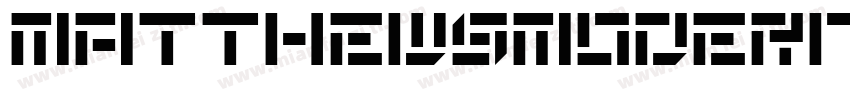MatthewsModernStencilNF Medium字体转换